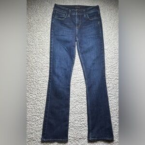 Silver Jeans Womens 29 Slim Boot Stretch Dark Wash Casual Denim Streetwear Basic